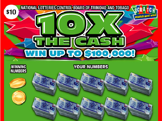 Scratch match and win game - 10X The Cash - Win up to $100,000 and other prizes