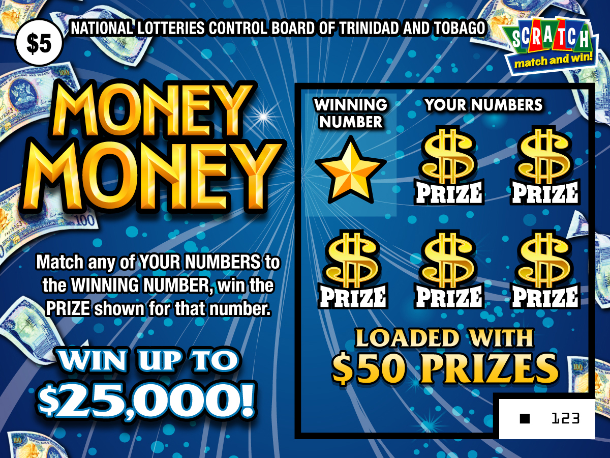 Scratch match and win game - Money Money - Win up to $25,000 and other prizes
