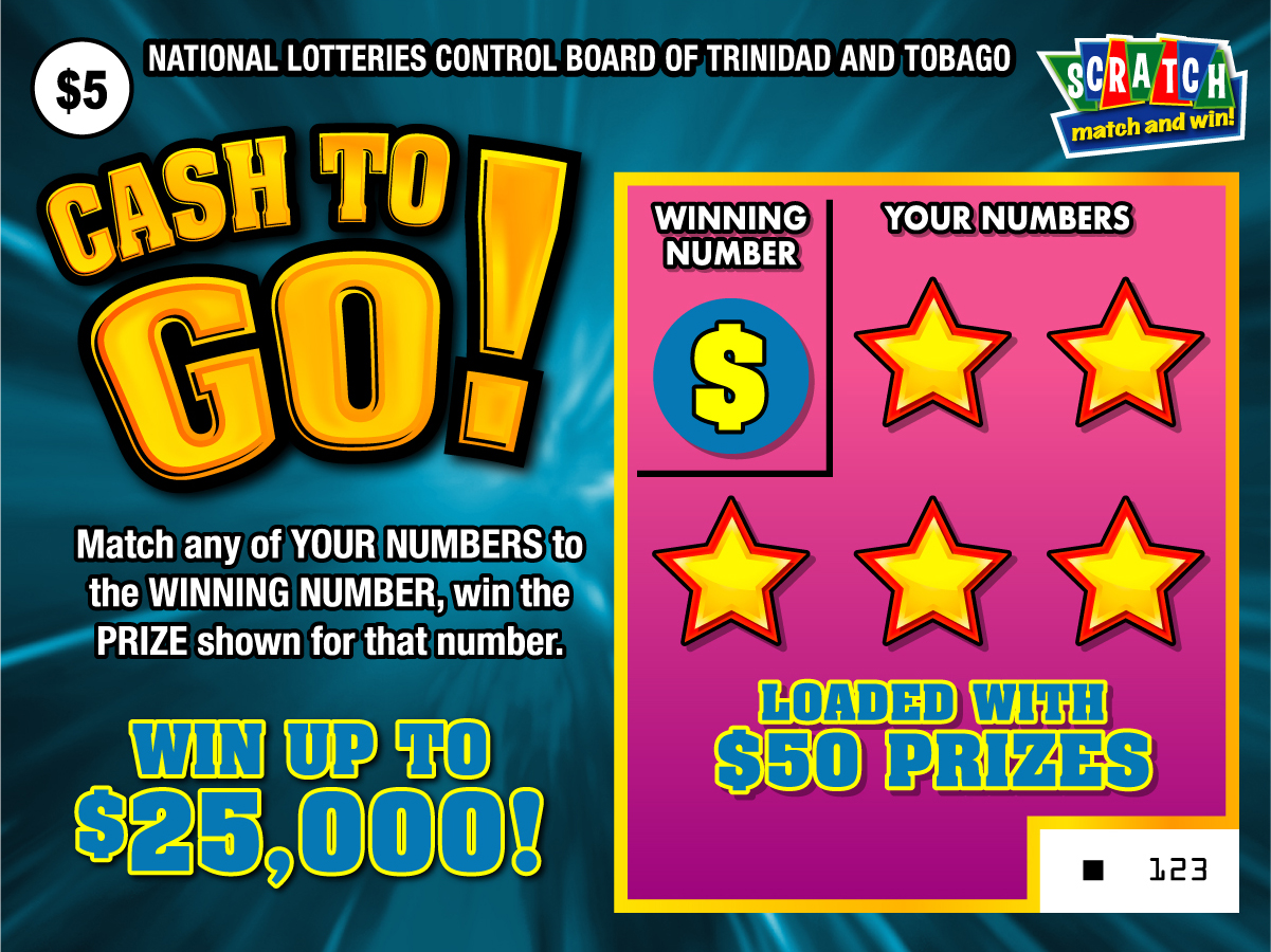 Scratch match and win game - Cash to Go - Win up to $25,000 and other prizes