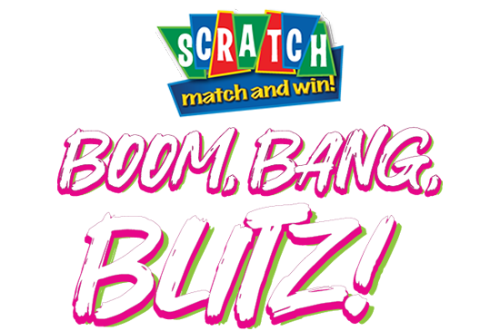 Scratch match and win game - Cash Blitz - Boom, Bang, Blitz!